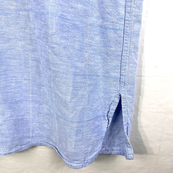 Bowen & Wright Shirt -Mens XL-Light Blue Linen Blend SS BD Woven - Picture 3 of 6